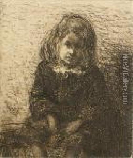 Little Arthur, From Twelve Etchings From Nature Oil Painting - James Abbott McNeill Whistler