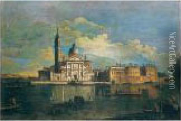 Venice, A View Of The Church Of San Giorgio Maggiore From The Bacino Di San Marco Oil Painting - Francesco Guardi