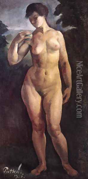 Nude 1921 Oil Painting - Karoly Patko