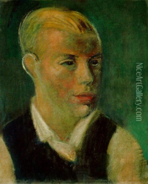 Portrait Eines Jungen Mannes Oil Painting - Rudolf Levy