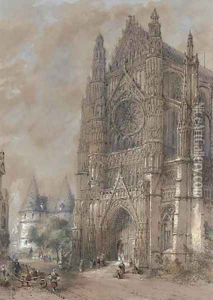 Cathedral of Saint-Pierre, Beauvais Oil Painting - Thomas Colman Dibdin