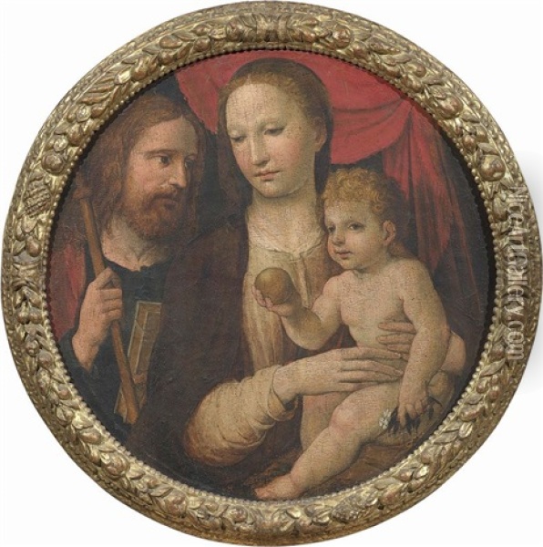 Madonna Col Bambino E Santo Oil Painting - Bartolomeo Neroni