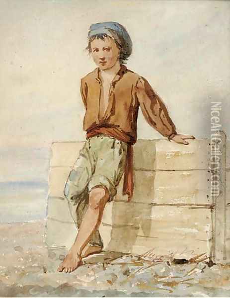 The fisherboy Oil Painting - Prosper-Joseph Florence