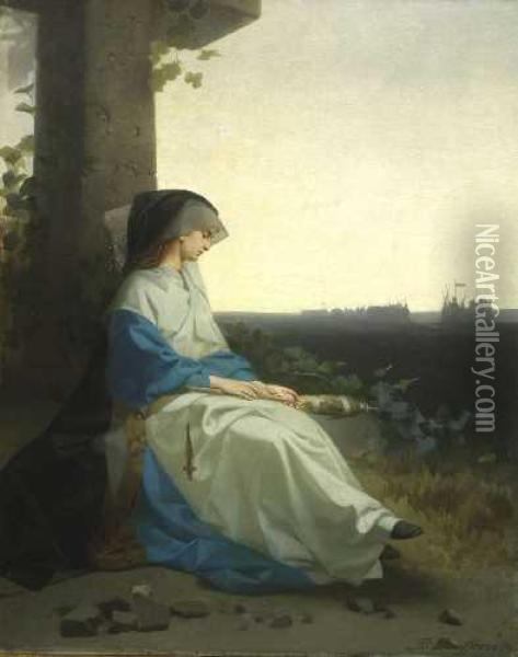 Die Frau Des Kriegers Oil Painting - Emil Johann Lauffer