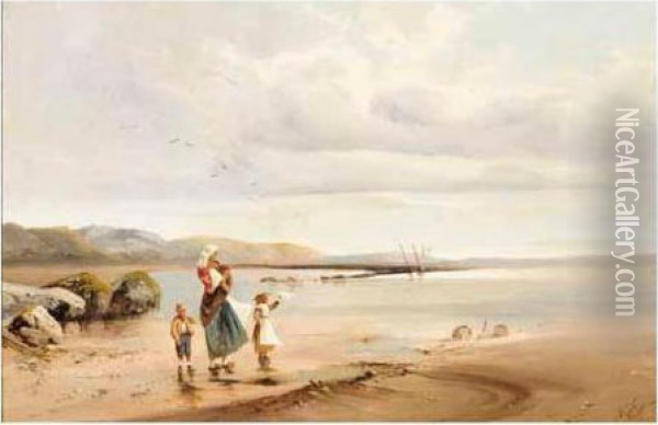 On The Coast Of Normandy Oil Painting - Henry Stanton Lynton