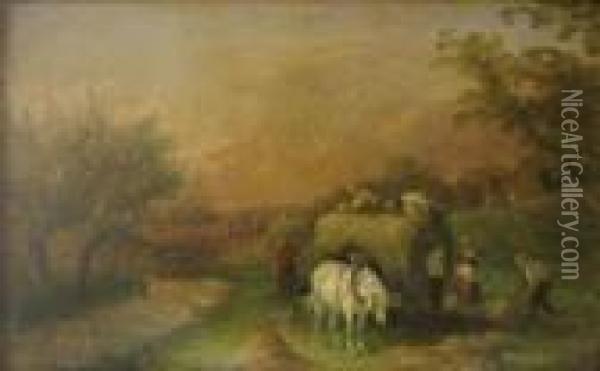 Haytime Oil Painting - William Joseph Shayer