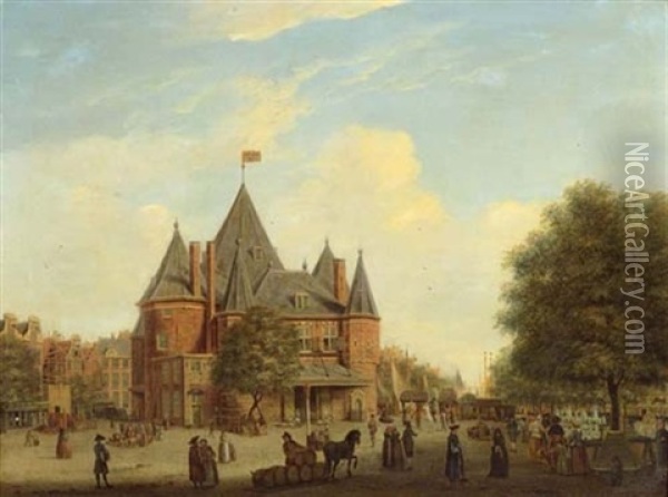 Ansicht Von Amsterdam Oil Painting - Jan Ekels the Elder