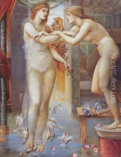 Pygmalion and the Image III: The Godhead Fires Oil Painting - Sir Edward Coley Burne-Jones