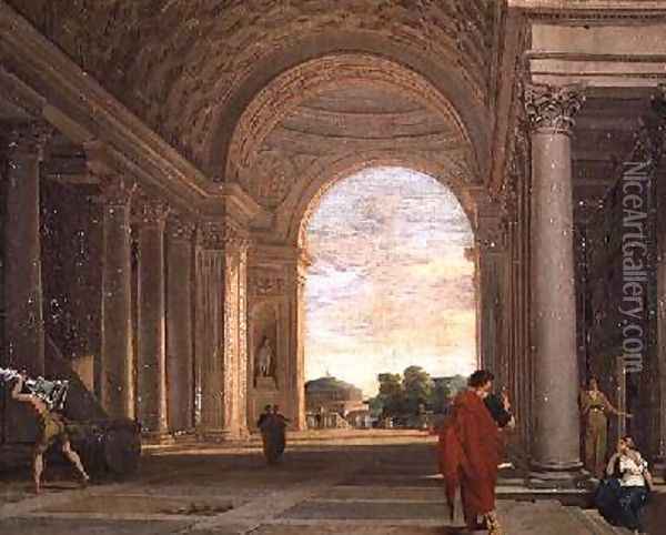 The Interior of a Church in Rome Oil Painting - Pierre (Lemaire-Poussin) Lemaire