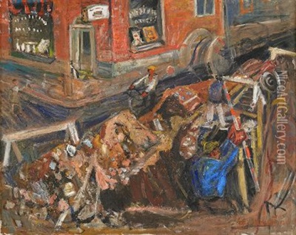 La Rue Oil Painting - Eric C. Hallstroem
