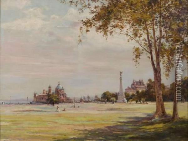 Vue De Nice Et De La Promenade... Oil Painting - Edouard Francois Zier