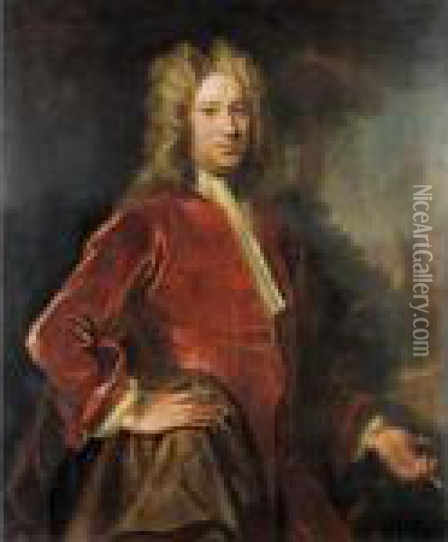 Portrait Of Charles, 9th Lord Elphinstone (1676-1738) Oil Painting - Sir John Baptist de Medina