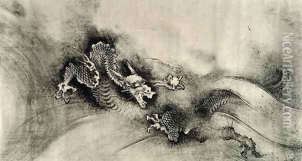 Nine Dragons, Southern Song dynasty, found in China, 1244 (1) Oil Painting - Rong Chen