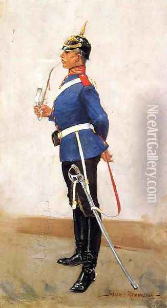 Infantry Officer, Full Dress Oil Painting - Frederic Remington