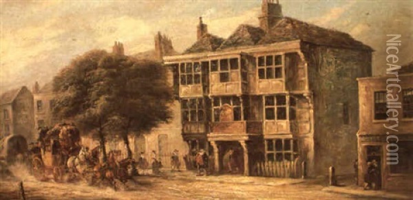 The Old 'queen's Head' (tempo Henry Vi) Lower Road,         Islington Oil Painting - John Charles Maggs