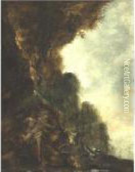 Hercule Et La Biche Aux Pieds D'airain Oil Painting - Gustave Moreau