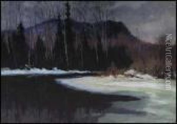 Spring, The Cache River, Mount Tremblant, Quebec Oil Painting - Maurice Galbraith Cullen
