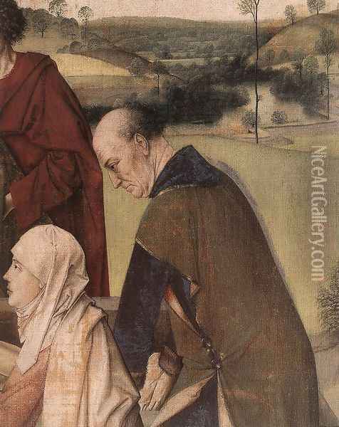 The Entombment (detail) c. 1450 Oil Painting - Dieric the Elder Bouts