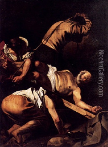 The Crucifixion Of Saint Peter Oil Painting -  Caravaggio