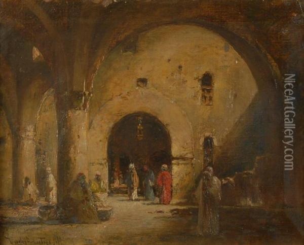 Interior Mosque Scene Oil Painting - Douglas Arthur Teed
