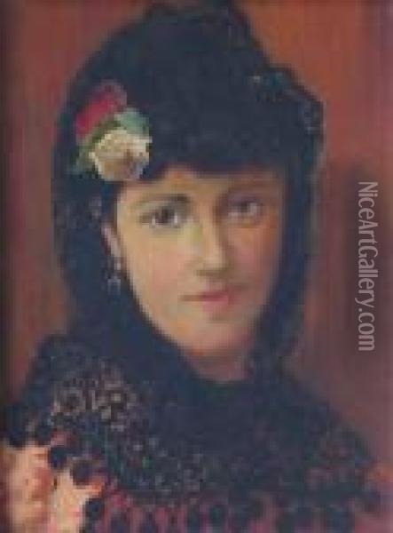 A Spanish Maiden Oil Painting - Sir John Everett Millais