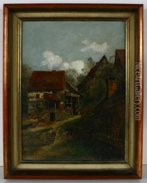 Bauerliches Gehoft In Nachmittagssonne Oil Painting - Eduard Josef Mueller