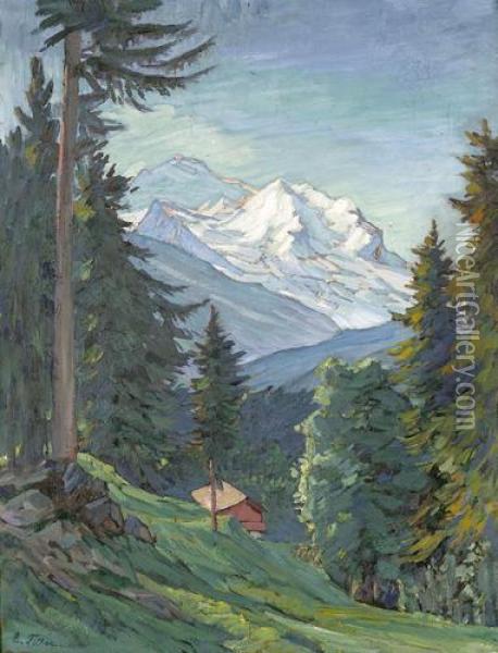 Jungfrau Oil Painting - Carl Friedrich Felber