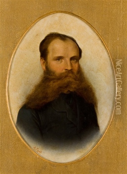 Portrait Eines Mannes Oil Painting - Alexander Fedorovich Gaush