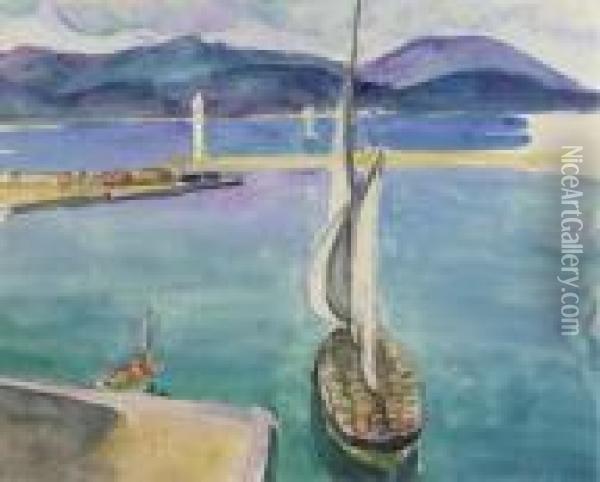 Saint Tropez Harbour Oil Painting - Henri Lebasque