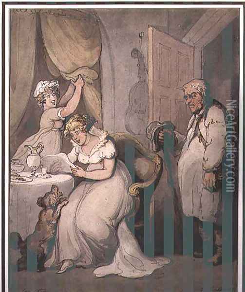 The Love Letter Oil Painting - Thomas Rowlandson