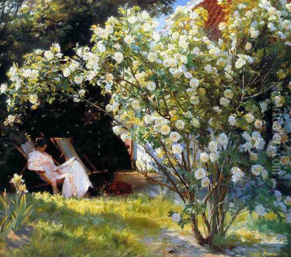 Marie En El Jardin3 Oil Painting - Peder Severin Kroyer