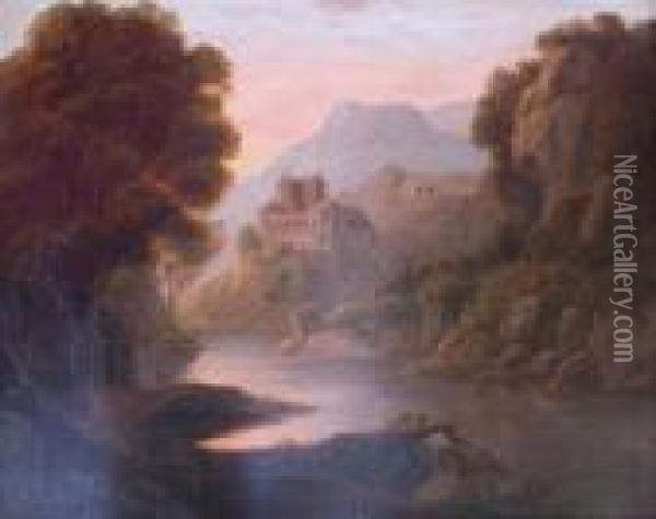 Arcadian Landscape Oil Painting - Alexander Nasmyth