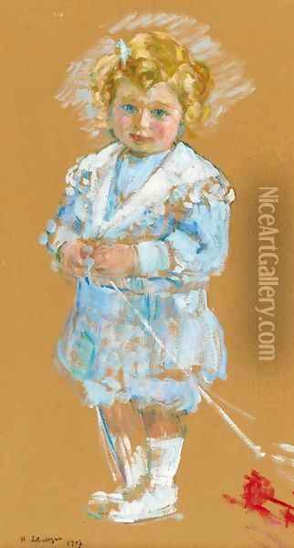 Portrait d'enfant en pied Oil Painting - Henri Lebasque