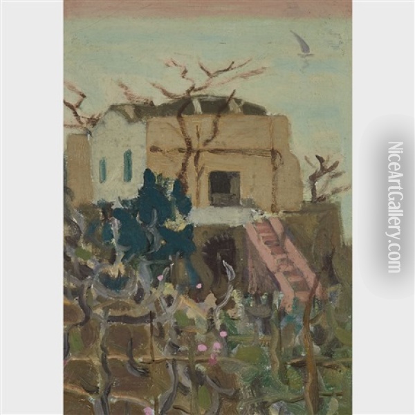 House And Garden, Capri, C. 1894 Oil Painting - James Wilson Morrice