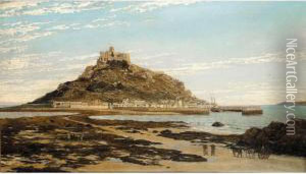 St. Michael's Mount Oil Painting - John Mulcaster Carrick