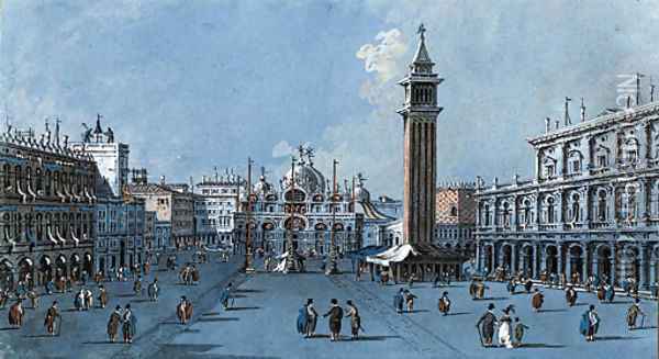 The Piazza San Marco, Venice Oil Painting - Giacomo Guardi