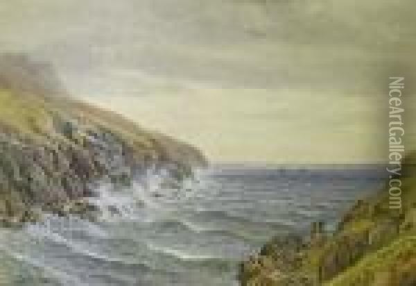 St. Patrick's Coast, Ireland Oil Painting - Henry Albert Hartland