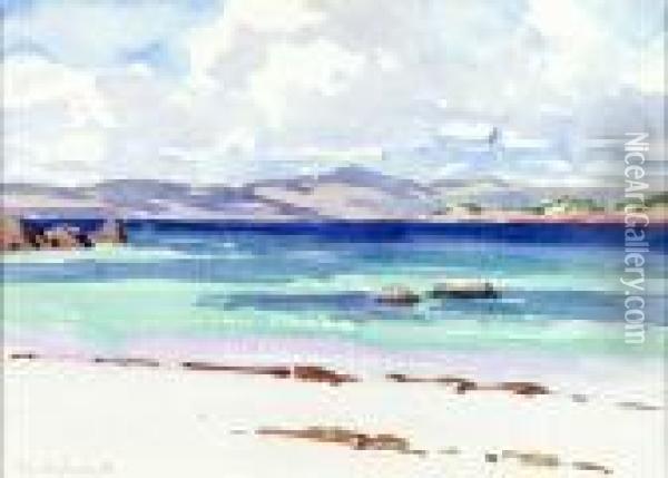 Iona Looking To Mull Oil Painting - Francis Campbell Boileau Cadell