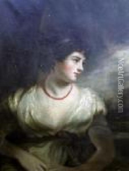 Portrait Of Jane Elizabeth, Countess Of Oxford Oil Painting - John Hoppner