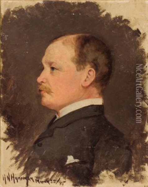 Portrait Of Mr. Cht. Collis Oil Painting - Herman N. Hyneman