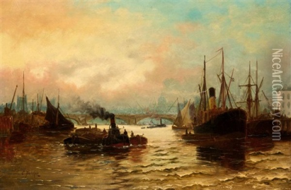 The Pool Of London Oil Painting - Edward Henry Eugene Fletcher