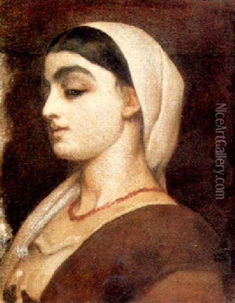 Portrait Of Stella Oil Painting - Lord Frederic Leighton