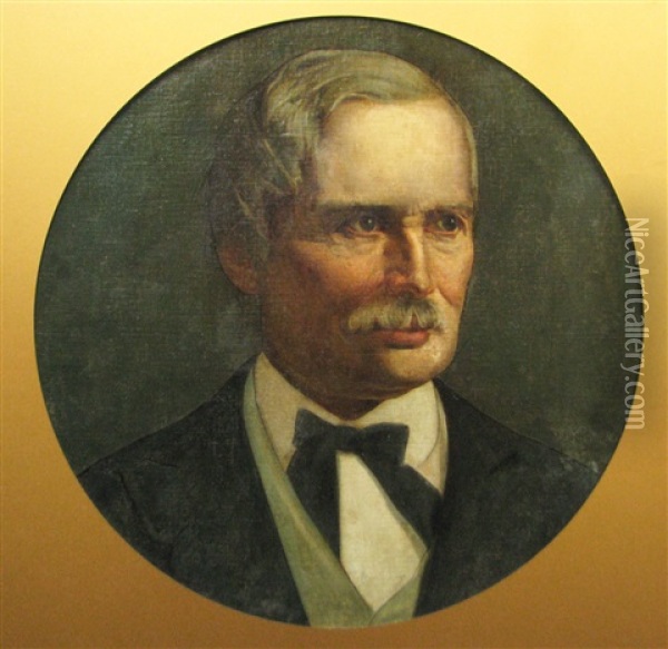 Simion Barnutiu's Portrait Oil Painting - Nicolae Grimani