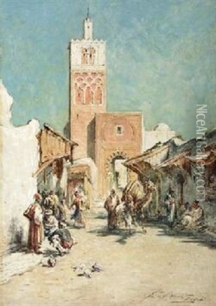A Street In Tunis Oil Painting - Pollock Sinclair Nisbet