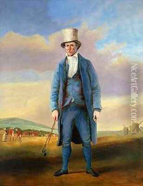 Old Alick Alick Brotherton 1756-1840 the Holemaker of Royal Blackheath Golf Club Oil Painting - R.S.E Gallen