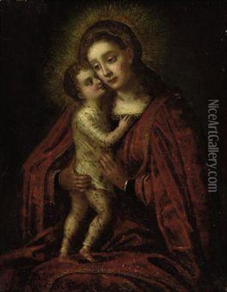 The Virgin And Child Oil Painting - Hendrik van Balen
