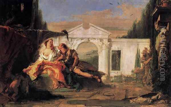 Rinaldo and Armida 4 Oil Painting - Giovanni Battista Tiepolo