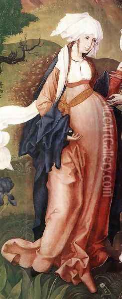The Visitation (detail-1) 1506 Oil Painting - Master M.S.