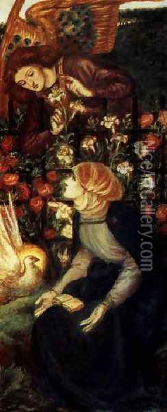 The Annunciation 1 Oil Painting - Dante Gabriel Rossetti