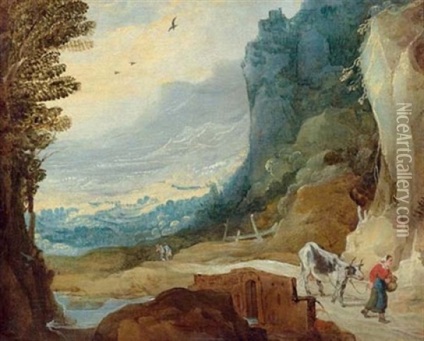 Landschaft Oil Painting - Joos de Momper the Younger